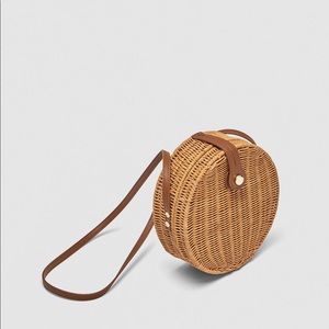 Zara raffia crossbody bag